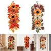 Real Touch Autumn Sunflower Wall Hanging Rustic Front Door Artificial Floral  Home Indoor Decor