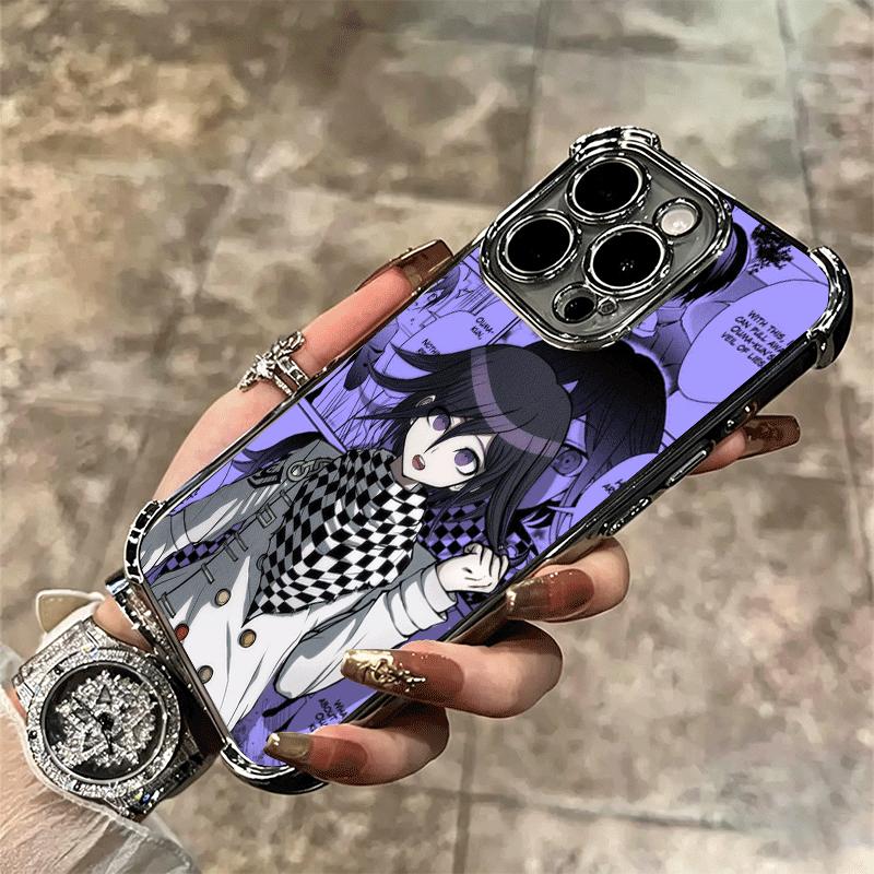 Аниме D-Danganronpa Покрытие Чехол для телефона Для iPhone 16 17 Pro Max Air 16E 14 15 Plus 12 13 Mini Противоударный Чехол с Airbag