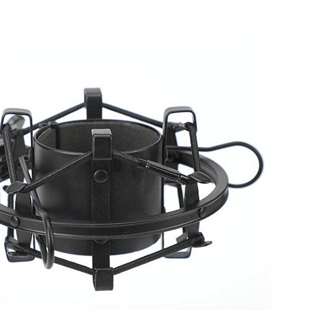 Универсальный микрофонный антивибрационный держатель типа «Черный паук» Адаптер Зажим Клипса для студийного конденсаторного микрофона большого диаметра 48-51 мм