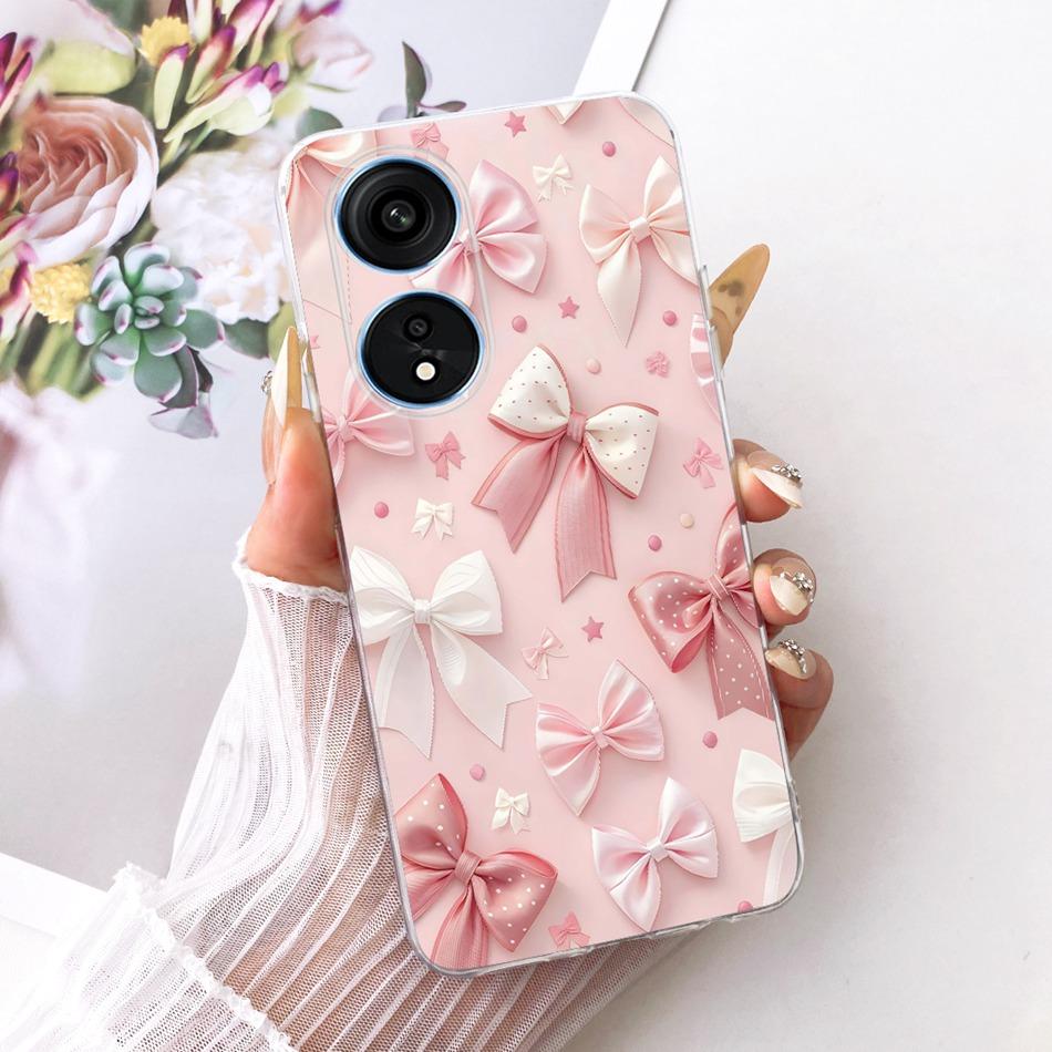 Для OPPO Reno8 T 5G CPH2505 / Reno8 T CPH2481 (Reno 8T 4G) Милый Чехол с Рисунком Цветов, Бабочек и Кошек Мягкий Силиконовый TPU Чехлы для Телефона