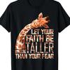 Giraffe Faith Taller Than Fear Inspirational T-Shirt