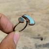Кольцо с амазонитом, грубое кольцо с неоновым апатитом, медное кольцо, изготовленное гальванопластикой, регулируемое кольцо, ювелирные изделия, изготовленные методом гальванопластики, кольцо ручной работы с драгоценным камнем, подарок для нее
