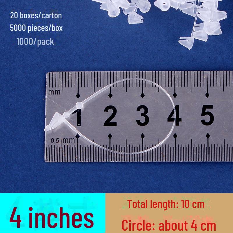 Прозрачный пластиковый шнурок с пряжкой для бирок на одежду