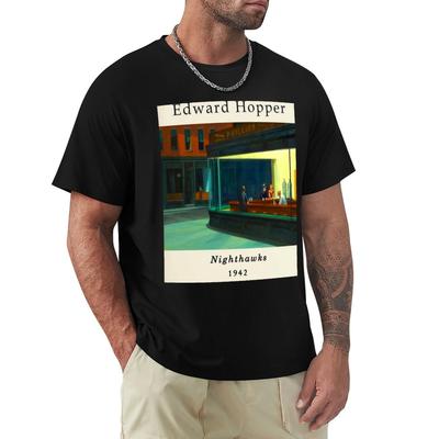 Edward Hopper Exhibition TShirt T Shirts for Unisex Pack Cotton TShirt