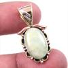 Natural Aquamarine Gemstone 925 Solid Sterling Silver TwoTone Pendant 1.25" T2t13