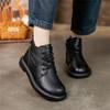 2024 New Retro Women's Boots  Winter Warm Booties Leather Short Boots Round Toe Moccasins Shoes Winter Fashion Shoes Women