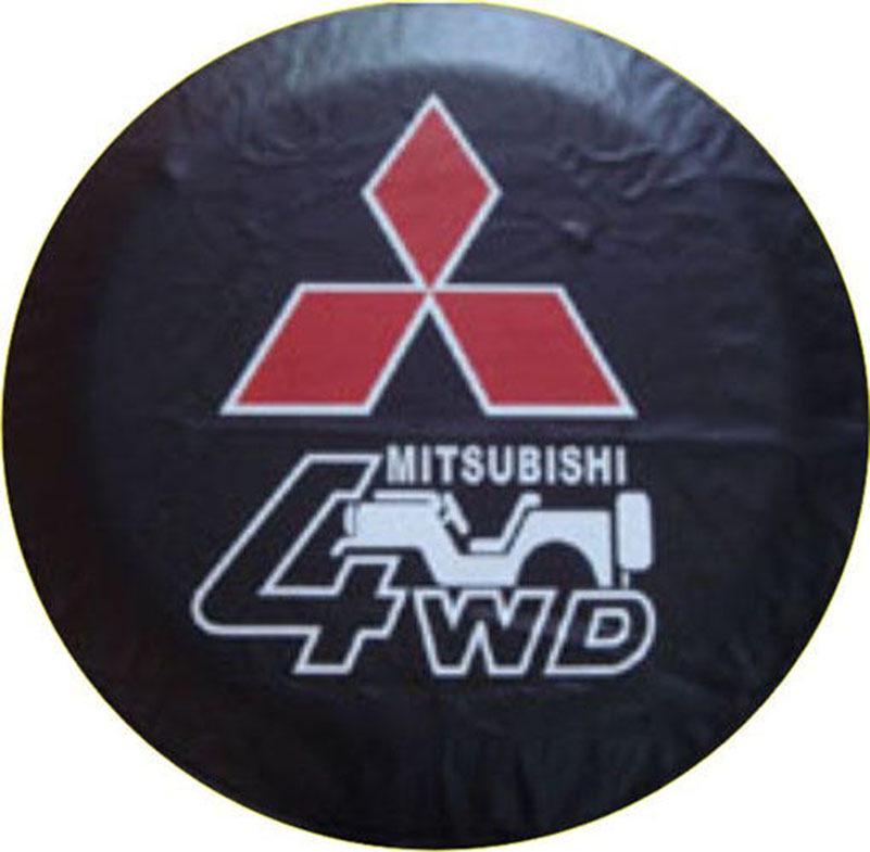 Черно-золотой чехол на запаску из ПВХ-кожи для Mitsubishi Pajero V73 Cheetah - Универсальная посадка для внедорожников.