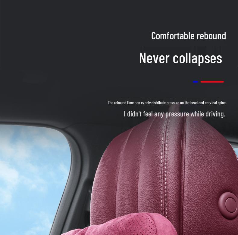 Дышащие подголовники с поддержкой шеи из замши для автомобильных сидений Jaguar XEL/XFL/F-PACE