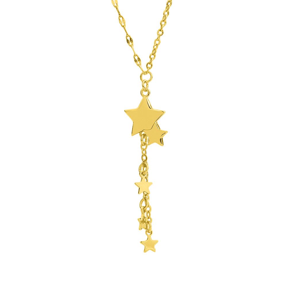 Star Tassel Necklace Cold Wind Choke Neck Chain Wind Personality Autumn And Spring Long Pentagram Collarbone Chain