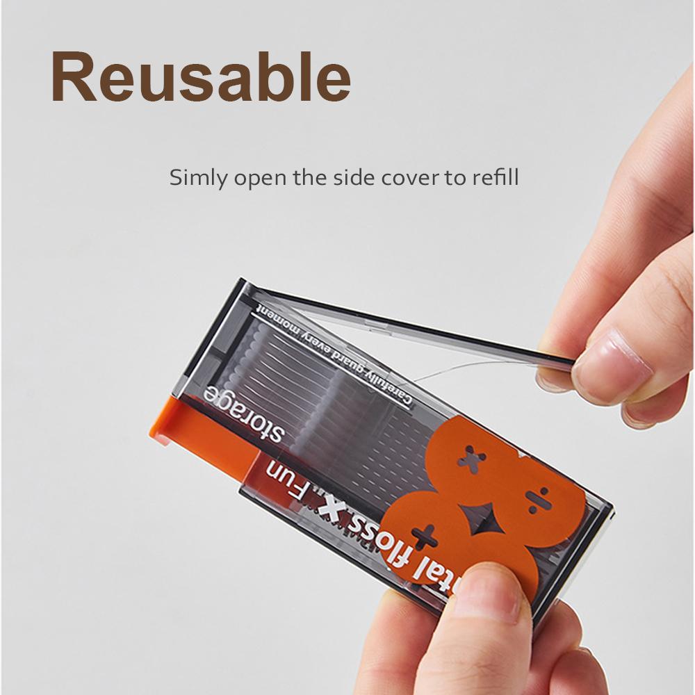 Автоматический ящик для хранения зубной нити, выдвижной диспенсер для зубной нити с 10 шт. зубной нити, гигиена полости рта, портативный