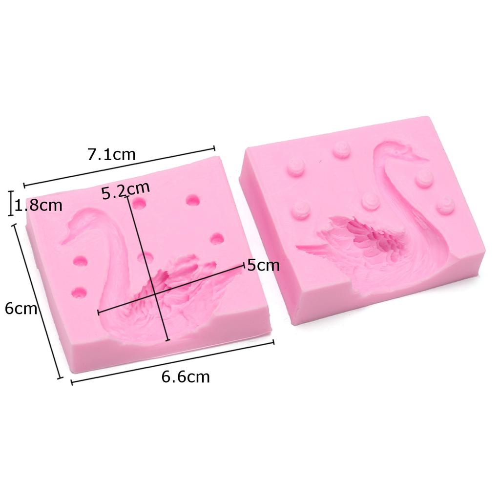 Силиконовая форма, красивая 3D лебедь, помадка, свеча, инструмент, форма для шоколадного торта, инструменты для украшения выпечки