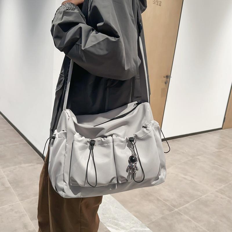 Мужская однотонная простая сумка через плечо Женская сумка через плечо