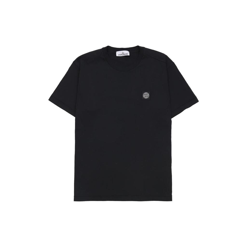 STONE ISLAND Compass Patch Logo T-Shirt Black Men Tops 801524113-A0029
