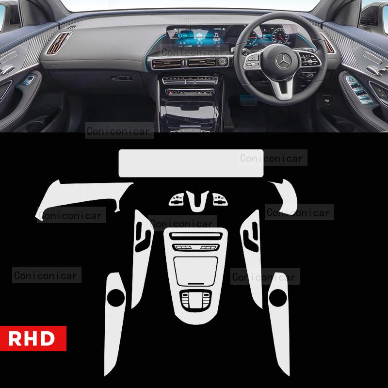 For Mercedes Benz EQC 350 400 2018- Gearbox Panel Dashboard Navigation Automotive Interior Protective Film Anti-Scratch