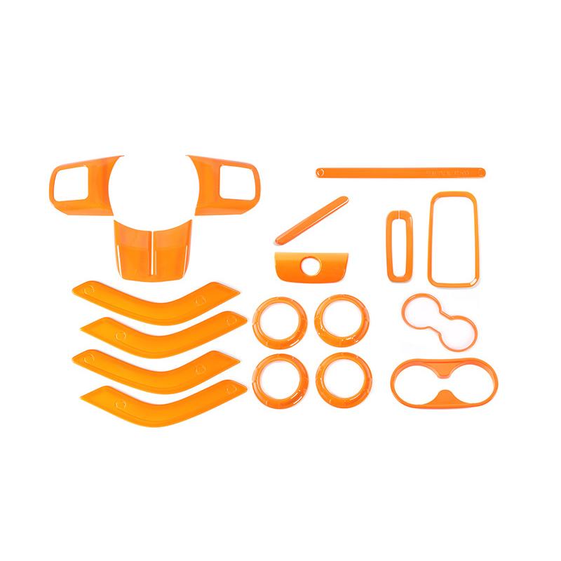 SHINEKA ABS украшение интерьера автомобиля, наклейки, полный комплект отделки, 2/4 дверные аксессуары для Jeep Wrangler JK JKU