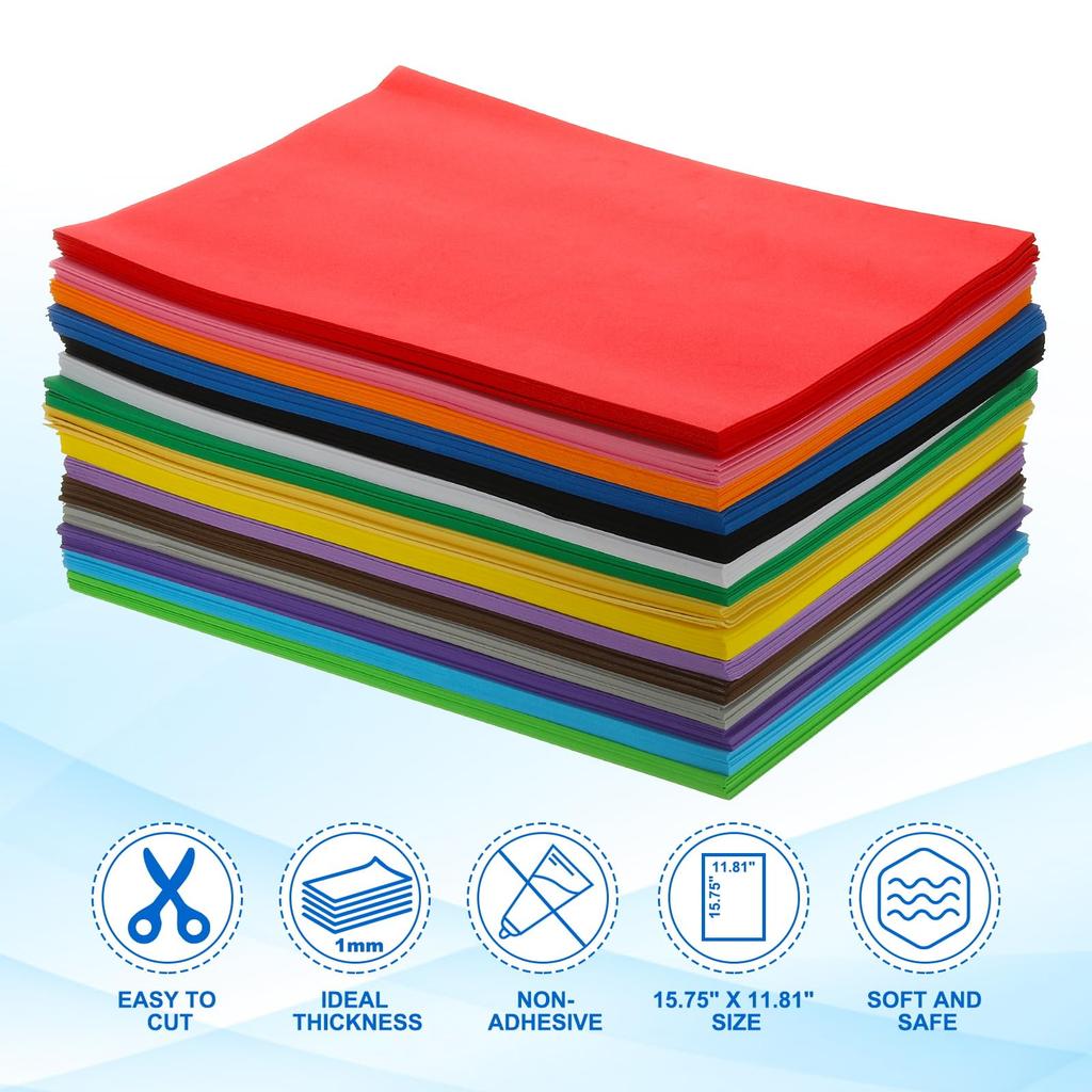 PATIKIL 20 листов светло-зеленого ЭВА-пенопласта толщиной 1 мм, гибкие листы для рукоделия и художественных работ, 15,7 x 11,8 дюйма, толстые, для поделок, ручной работы,