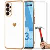 Case - Booling - for Samsung Galaxy A53 5G - Shockproof - Heart Pattern - 2 Tempered Glasses