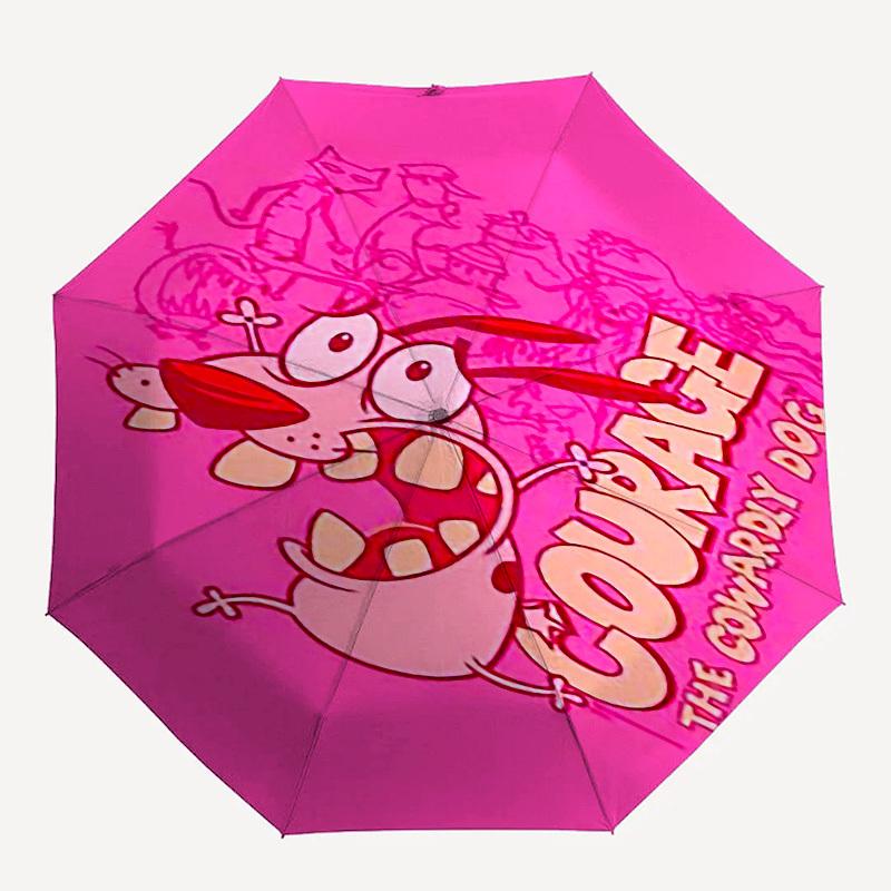 1pc courage dog Automatic Open Close Umbrella with 8-Rib Windproof Canopy Compact Portable Travel Umbrella10263
