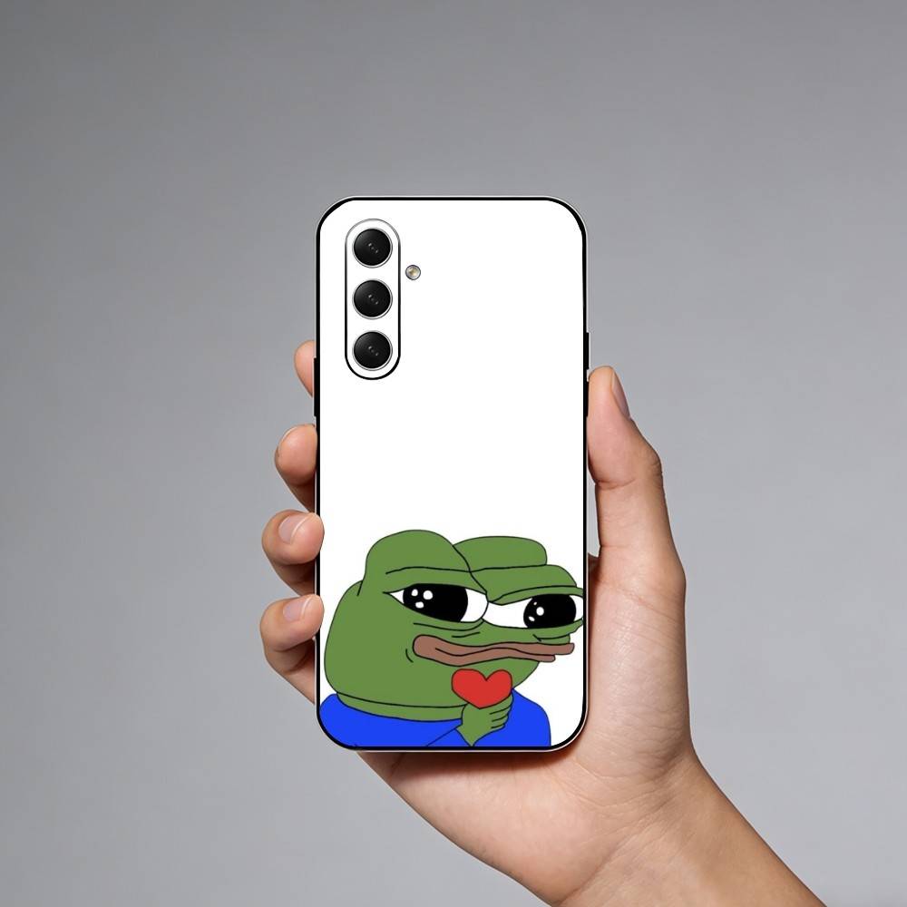 Чехол для телефона P-Pepe The Funny Frog для Samsung Galaxy A73, A21s, A22, A31, A52, A53, A71, A41, Мягкий черный корпус