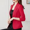 Модный темпераментный женский пиджак-пиджак весна-осень короткий красный костюм с длинными рукавами тонкий пиджак