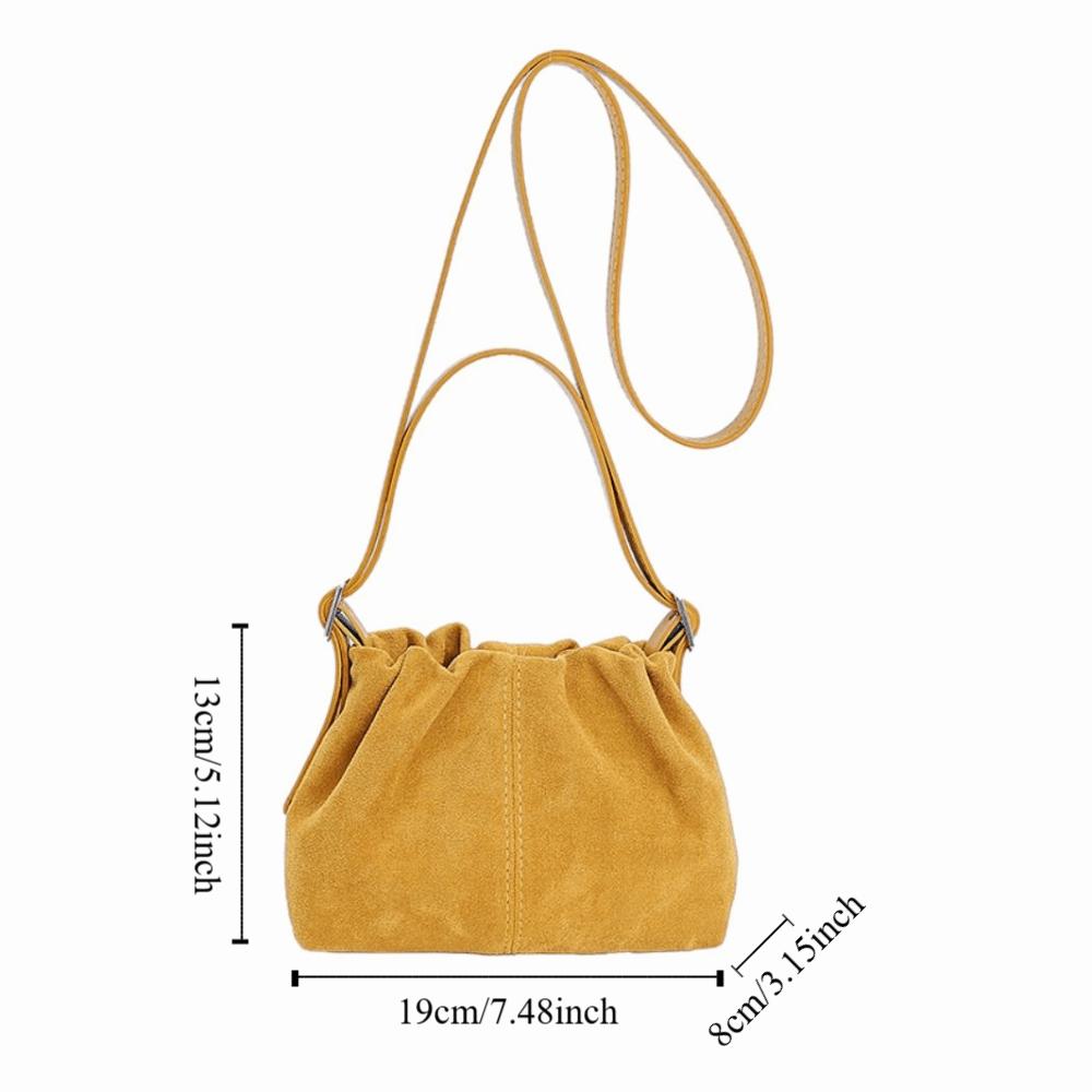 Shoulder Bag Suede Pleated Cloud Bag Large Capacity Solid Color Tote Bag Slouchy Hobo Bags Travel