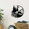 1pc Black Deer Wall Decoration - Modern Sticker Mural for Bedroom, Enhancing Room Decor with Style