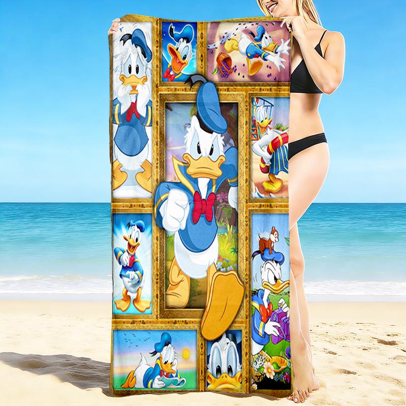 1Pc Donald Duck Adventures Beach Towel, Quick Dry, Multi-Use for Beach Pool Gym Yoga Home Travel, Christmas, Halloween, Xmas Gift M928438