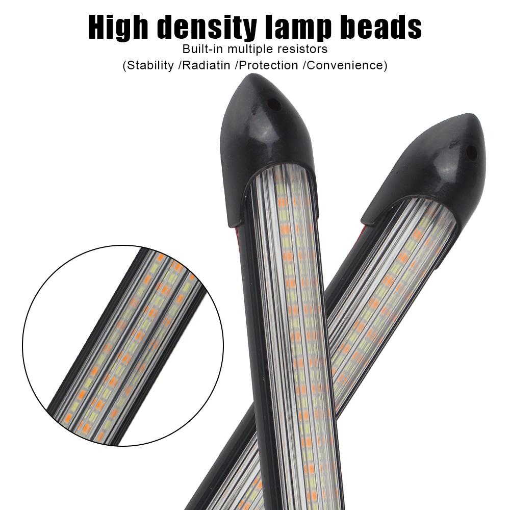 2 шт./компл. Автомобильный ДХО Дневной ходовой свет Светодиодный указатель поворота Универсальный автомобильный Стримерный поток Дневной свет Автостайлинг Автомобильная фара Последовательная полоса