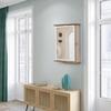 Wooden With Wall Key Cabinet Mail Slot Bucolic Home Organizers Space Saving Design Natural Finish Concealed Storage Compartment For Entryway