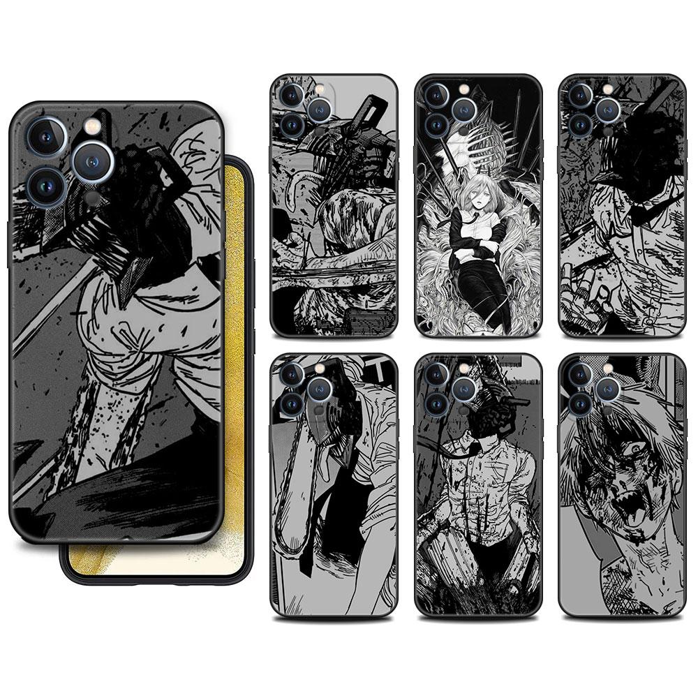 Чехол Funda для Apple iPhone 14 11 13 7 12 Pro 7 XR XS Max 8 Plus 6 14Pro 13Mini, черный мягкий чехол для телефона с бензопилой, крутой человек