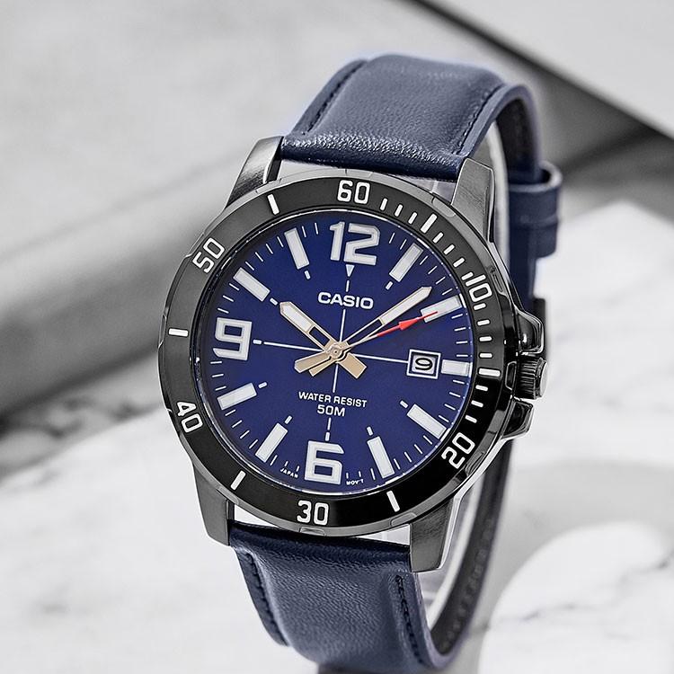 Casio Мужские часы стандартной серии синие MTP-VD01BL-2BV MTP-VD01BL-2BV