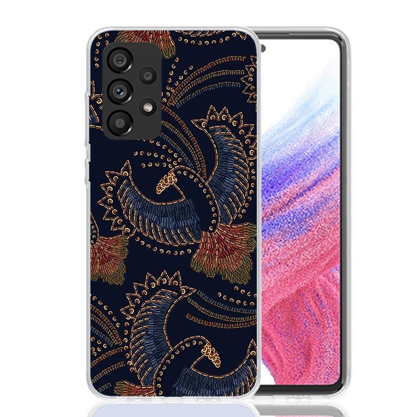 African Style Fabric Pattern Phone Case For Samsung Galaxy A17 A16 A14 A15 A13 A57 A56 A54 A55 A53 A37 A36 A34 A35 A33 A26 A24 A