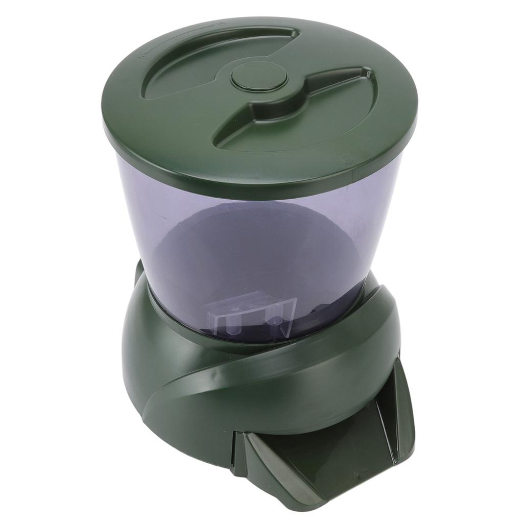 4.25L Automatic Fish Feeder LCD Screen Display Battery Powered Auto Pond Fish Food Dispenser for