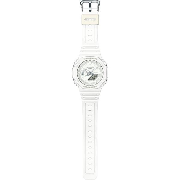 Casio Мужские часы G-SHOCK GA-2100-7A7JF [серия G-SHOCK TONE-ON-TONE] круглые белые цифровые аналоговые