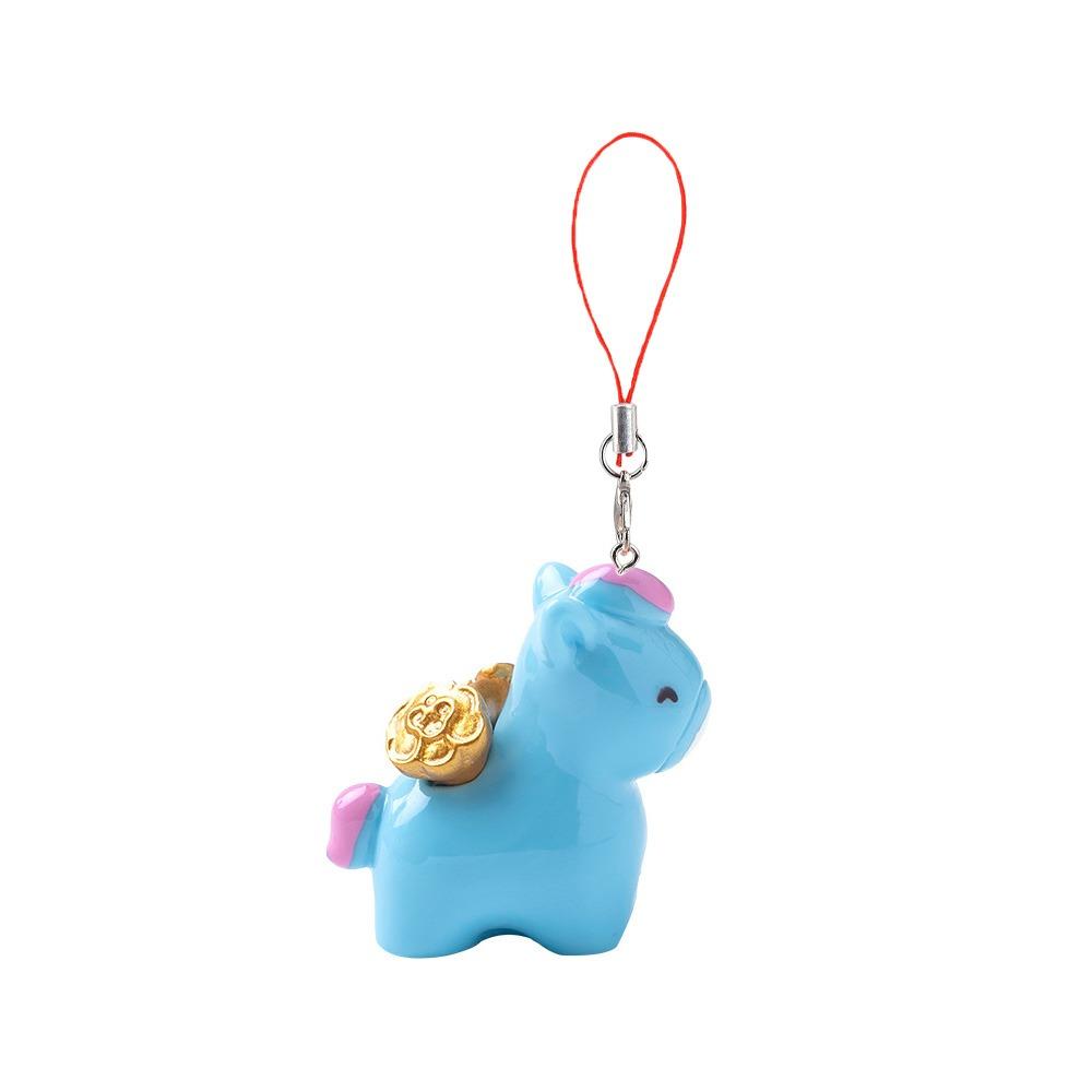 Cartoon Design Horse Keychain Mini Pony Phone Strap Funny Horse Pendant  Backpack Decoration