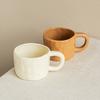 Кружка кремового цвета, выжатая вручную, простая чашка, бытовая однотонная чашка для воды, высокая ценность, ресторанная кофейная чашка