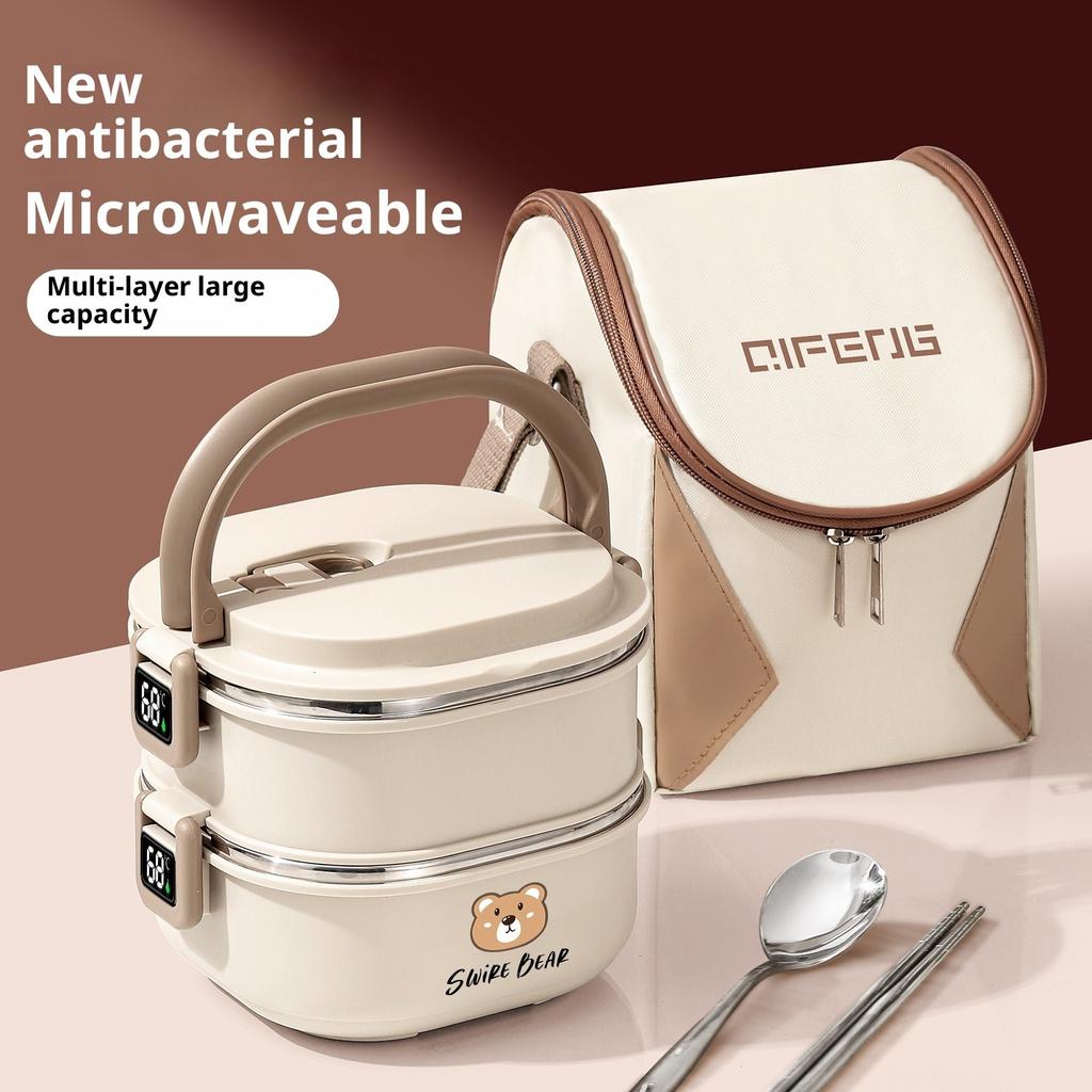 Stainless Steel Thermal Insulation Lunch Box Office Workers Can Microwave Oven Heating Students Multi-layer Bucket Bento Lunch Box