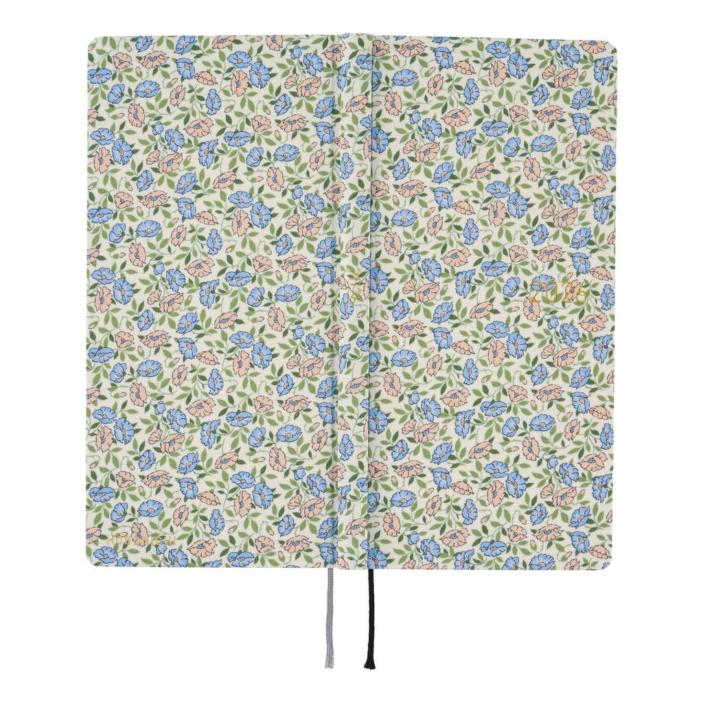 Hobonichi Techo 2026 Weeks LIBERTY FABRICS/Sasha Kiora Январь Старт Еженедельник Левая Тонкая Вертикальная