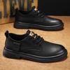 Men Formal Casual Shoes Students Thick Bottom Lace Up Round Head Non-slip Comfortable Business Outdoor All-match Mens Shoes