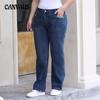 Plus Size Women's New Autumn High Waisted Slim Casual Wide Leg Straight Leg Jeans