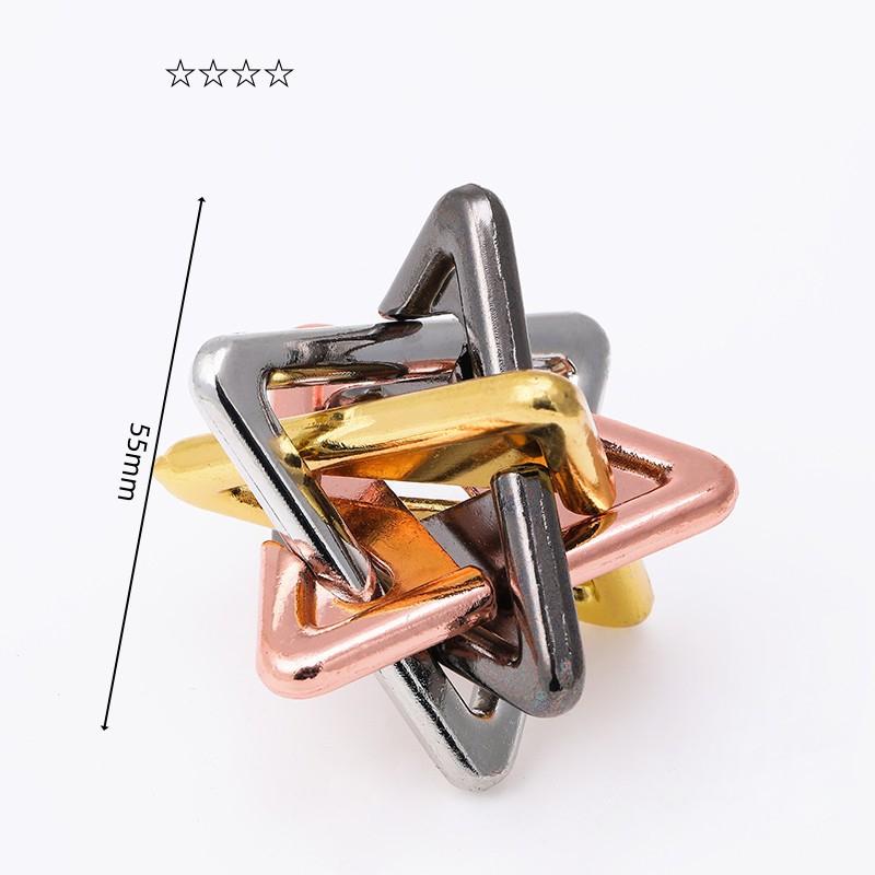 Kid Educational Puzzle Toy Luban Lock Alloy Logic Puzzle Chinese Play Classical