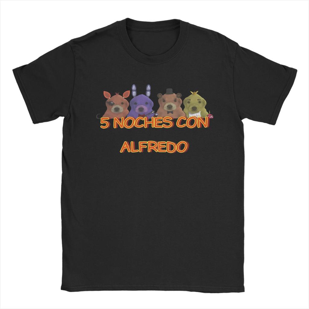 All Seasons FNAF At Freddys T Shirt for Unisex Cotton Tee Shirt Short Sleeve Pure Cotton Tops Streetwear Fashion Casual Tshirt