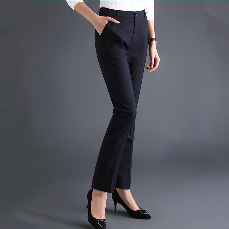 FiveFive Женские брюки Брюки больших размеров Брюки Прямые брюки Высокая талия Темперамент Поездки на работу