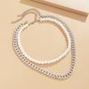 YWZIXLN Trend Elegant Jewelry Wedding Big Pearl Necklace For Women White Imitation Pearl Choker Necklace N0179