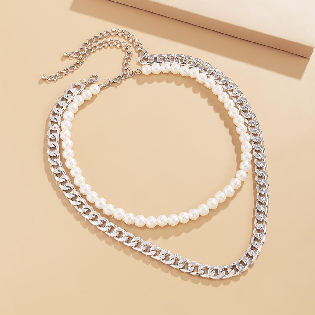 YWZIXLN Trend Elegant Jewelry Wedding Big Pearl Necklace For Women White Imitation Pearl Choker Necklace N0179