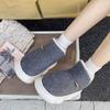Winter New Indoor Home Couple Cotton Slippers Outdoor Fashion Platform Plush Shoes Warm Casual Cotton Shoes Large Size