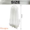 White Full With [Cicogna] Wig, Hair, White, Straight, Long, 70cm, Wig, Net, Silver-White, Bangs, Cosplay, Halloween, Costume, Women, Female,