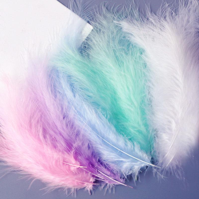 50PCS Natural Plumes 10-15cm Feather Plume Fluffy Wedding Dress DIY Jewelry Decor Accessories Feathers