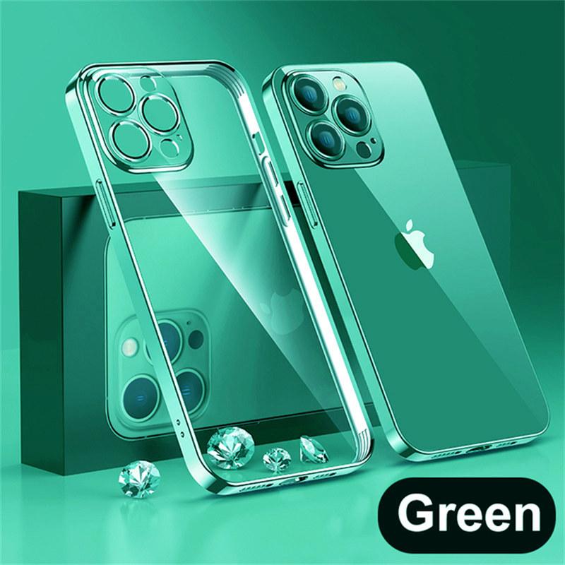Роскошный прозрачный чехол с покрытием для iPhone 15 14 13 12 11 Pro Max, противоударный мягкий силиконовый чехол X XR XS 8 7 6 Plus SE, аксессуары