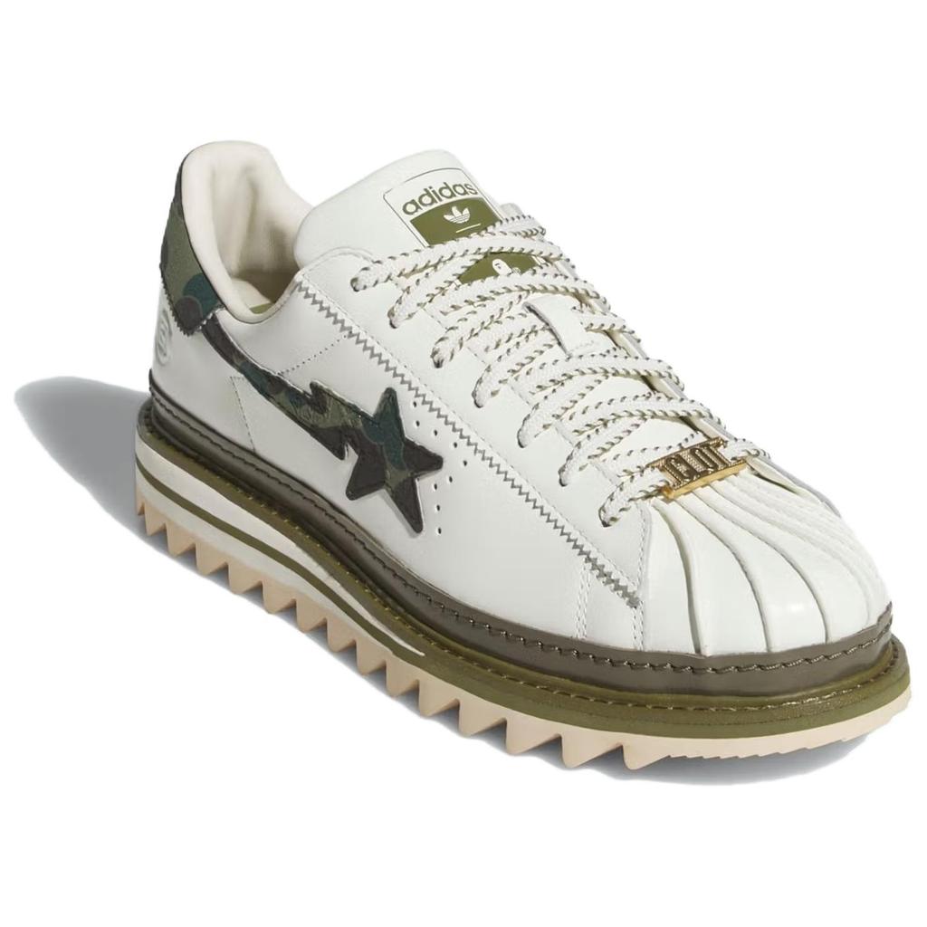 Superstar Clot x Bape x Superstar Adidas Originals 'Off White Olive Cargo' KJ1473